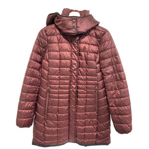 MARC NEW YORK - Hooded (removable) maroon puffer jacket women's size small